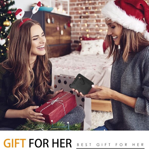 Compact Luxury Leather Wallet for Women: RFID Blocking & Organized Design - Picture 9 of 9